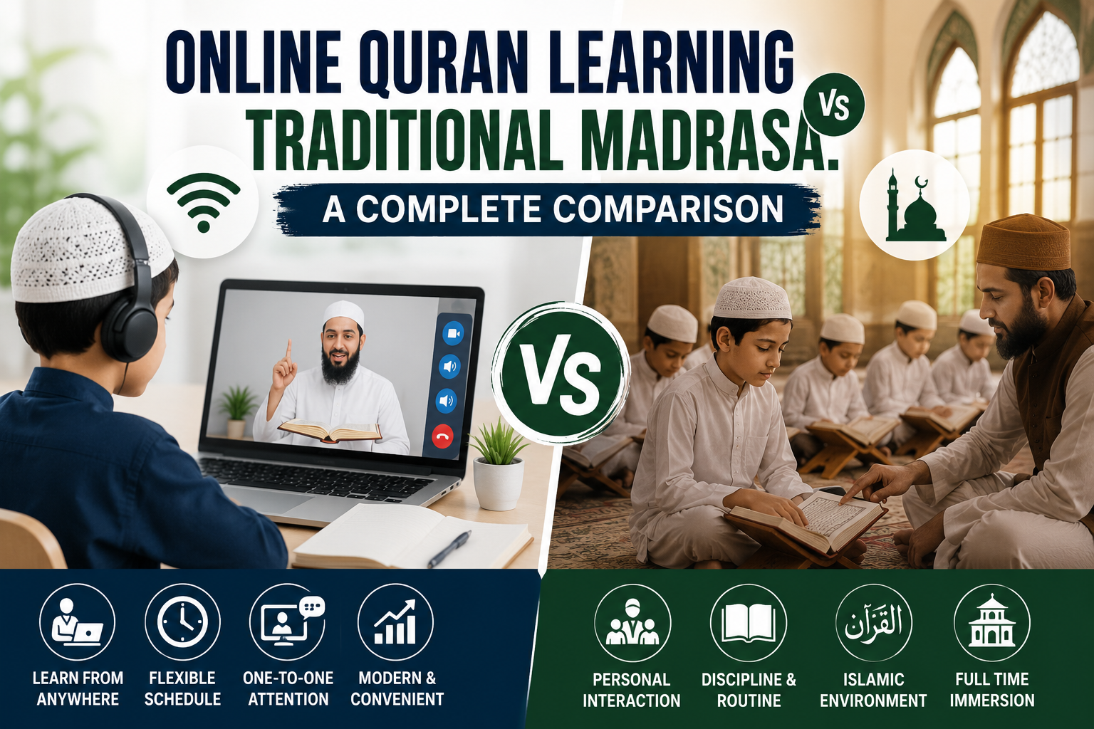 Online Quran Learning vs Traditional Madrasa